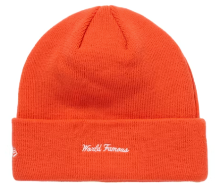 Supreme New Era Box Logo Beanie (FW18) Bright Coral