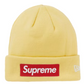 Supreme New Era Box Logo Beanie (FW22) Pale Yellow