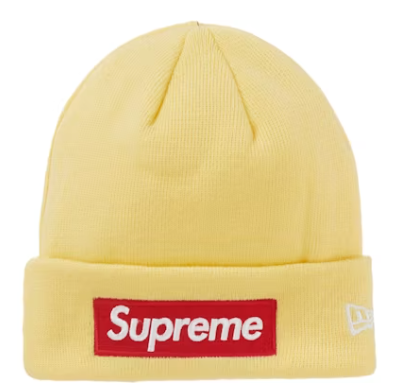 Supreme New Era Box Logo Beanie (FW22) Pale Yellow