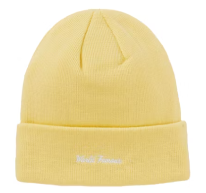 Supreme New Era Box Logo Beanie (FW22) Pale Yellow