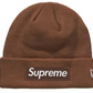 Supreme New Era Box Logo Beanie (FW16) Dark Brown