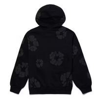 Denim Tears Cotton Wreath Hoodie Black Monochrome Hoodie
