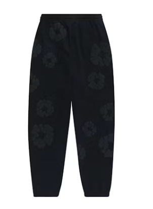 Denim Tears Cotton Wreath Sweatpants Black Monochrome