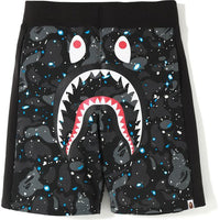 A Bathing Ape / Bape Space Camo Shark Sweat Shorts Black