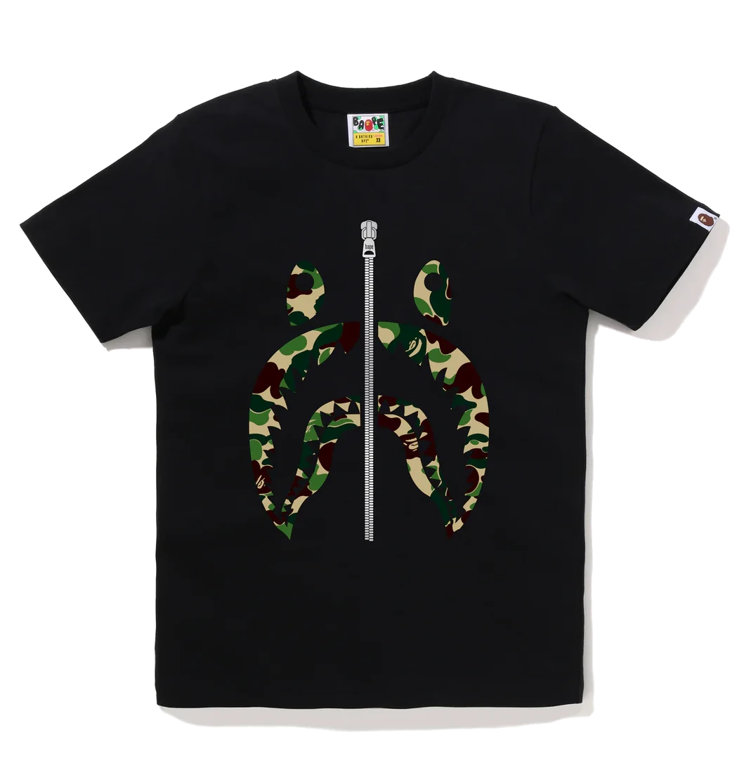 BAPE ABC Camo Shark Tee 'Black/Green'