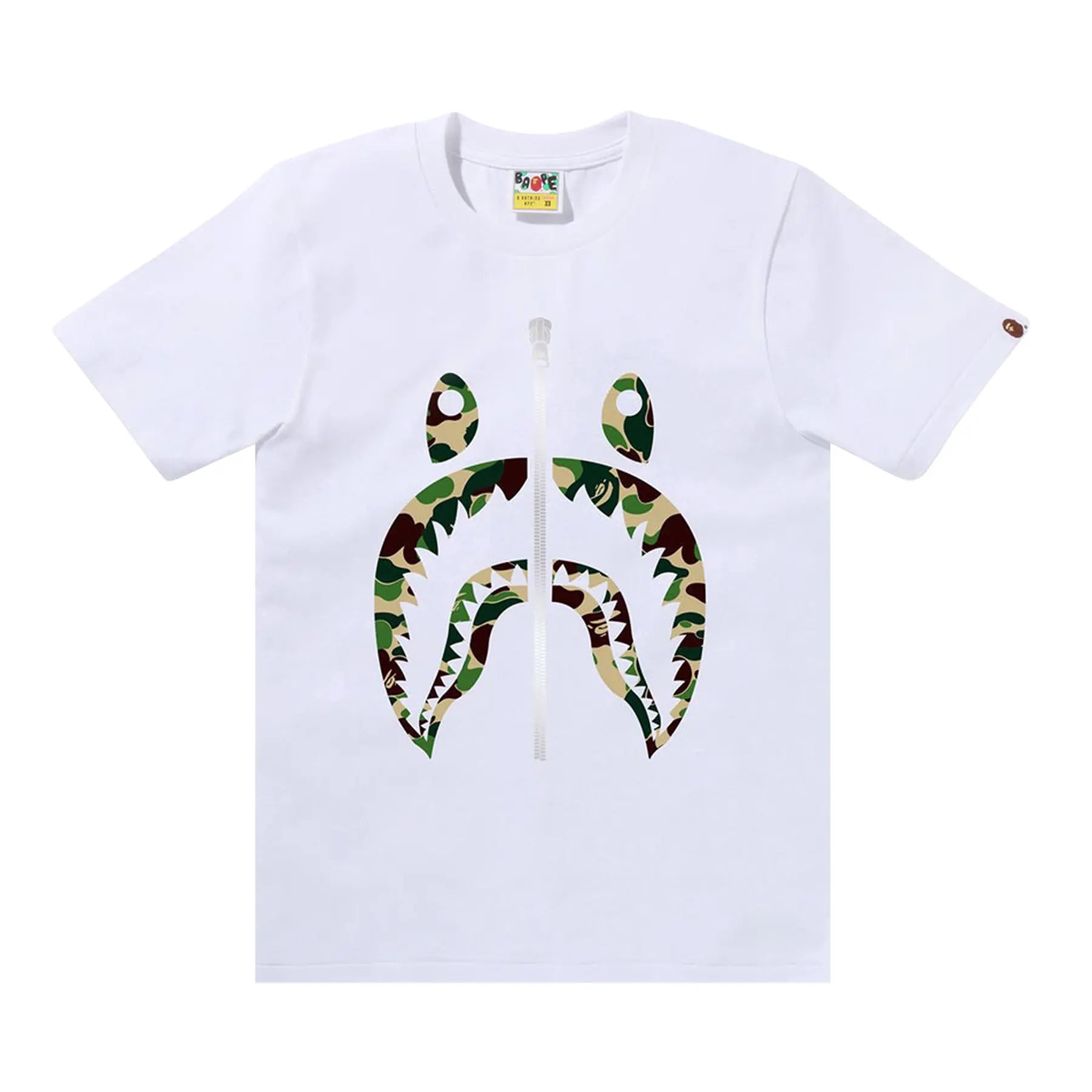 BAPE ABC Camo Shark Tee 'White/Green'
