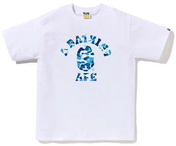 BAPE ABC Camo College T-Shirt White/Blue
