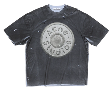 Acne Studios Distressed Logo Tee Black