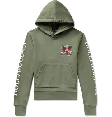 Amiri Eagle Hollywood Hoodie Khaki