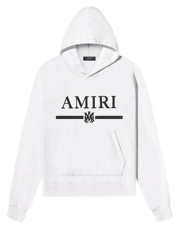 Amiri M.A. Bar Embroidery Hoodie White