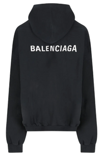 Balenciaga Back Logo Hoodie Black