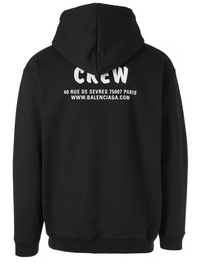 Balenciaga Crew Zip Hoodie Black