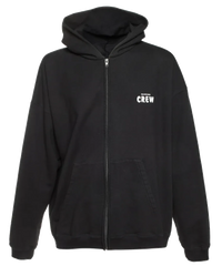 Balenciaga Crew Zip Hoodie Black
