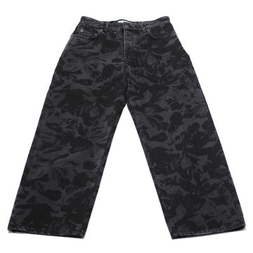 Balenciaga Floral Denim Jeans Black