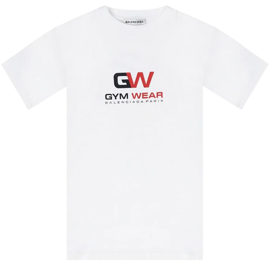 Balenciaga Paris Gym Wear Tee White