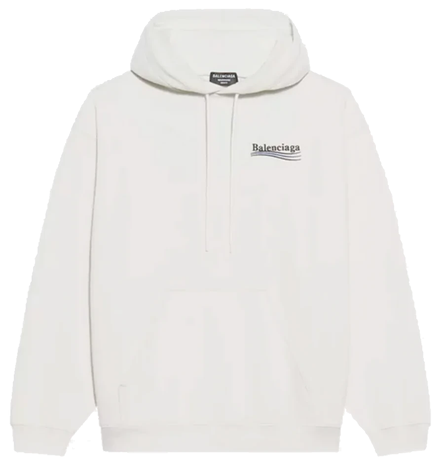 Balenciaga Political Campaign Logo Hoodie White