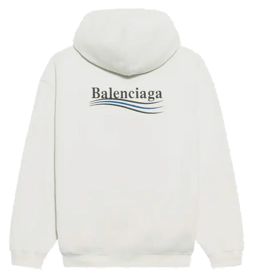 Balenciaga Political Campaign Logo Hoodie White