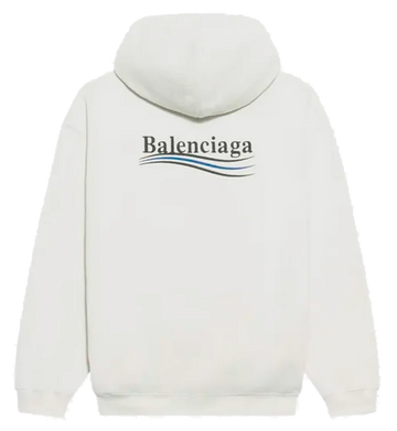 Balenciaga Political Campaign Logo Hoodie White