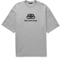 Balenciaga Interlock Logo Tee Grey