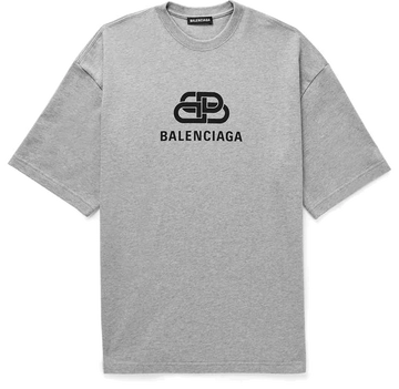 Balenciaga Interlock Logo Tee Grey
