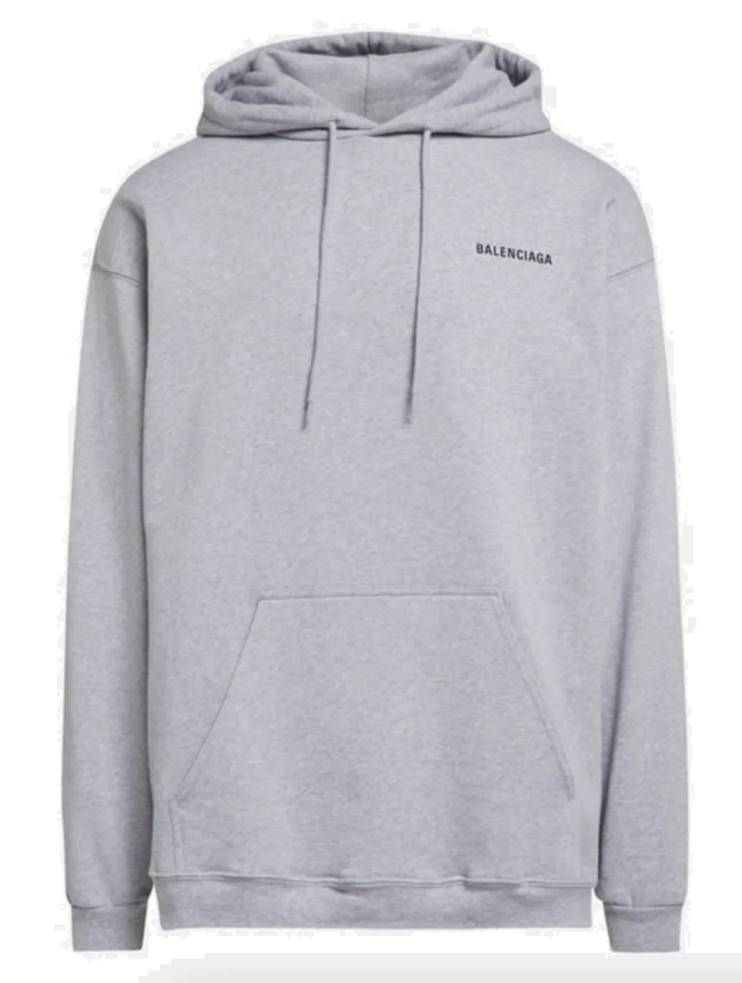 Balenciaga Print Logo Hoodie Grey