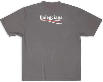 Balenciaga Political Logo T-Shirt Grey