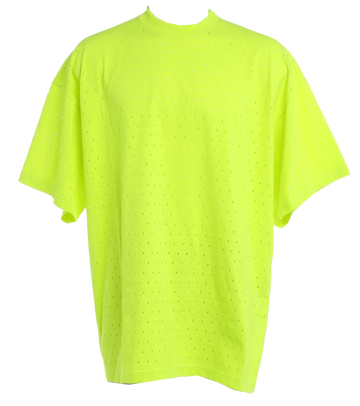 Balenciaga With Holes Neon Tee Yellow