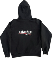Balenciaga Political Campaign Logo Hoodie Black