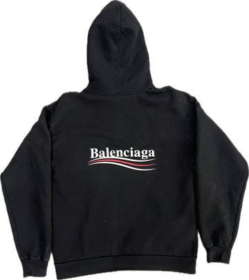 Balenciaga Political Campaign Logo Hoodie Black