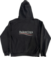 Balenciaga Political Campaign Logo Hoodie Black