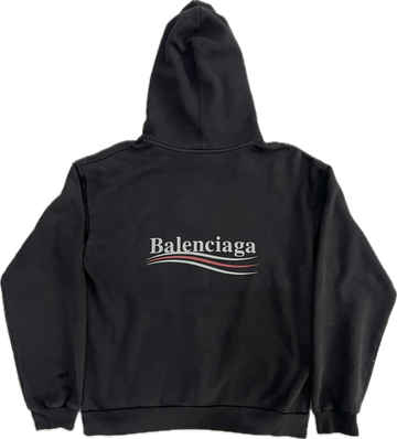 Balenciaga Political Campaign Logo Hoodie Black