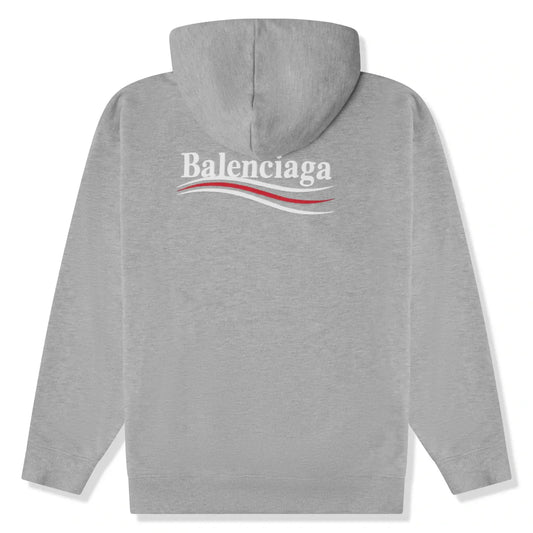 Balenciaga Political Logo Hoodie Grey