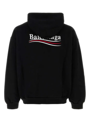Balenciaga Political Logo Hoodie Black