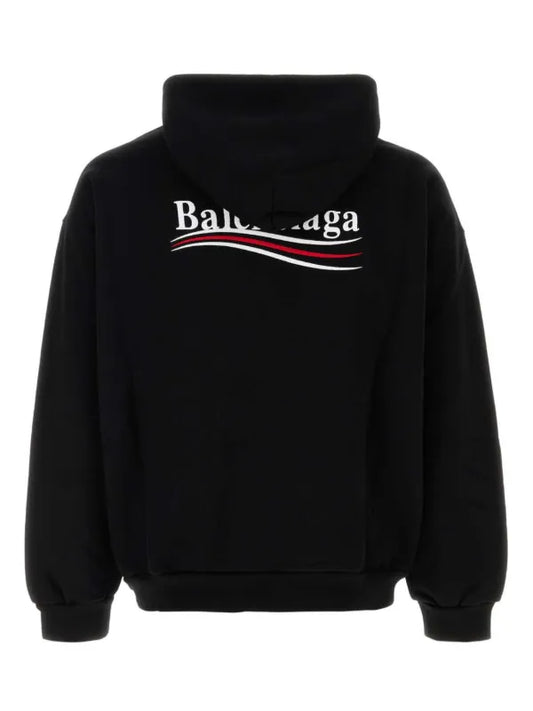 Balenciaga Political Logo Hoodie Black