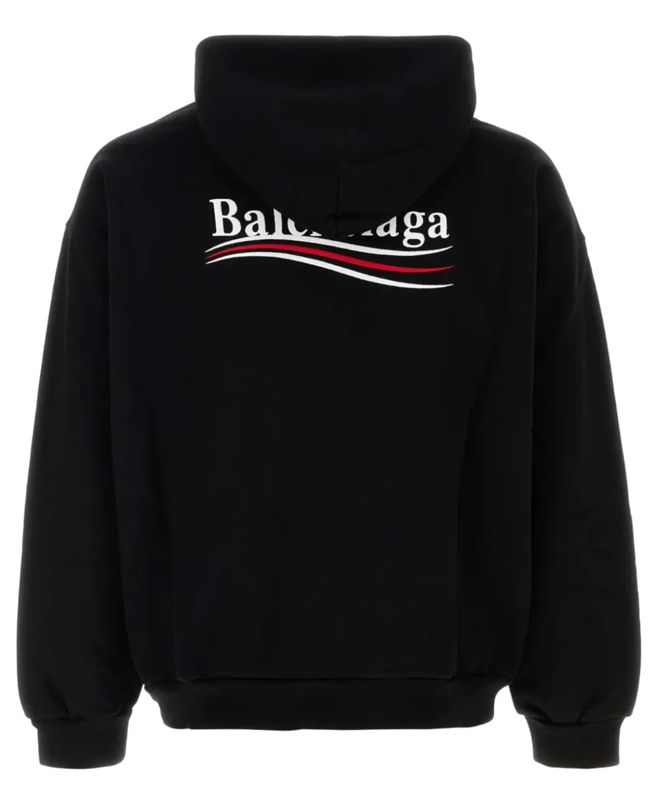 Balenciaga Political Campaign Logo Hoodie Black