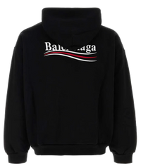 Balenciaga Political Campaign Logo Hoodie Black