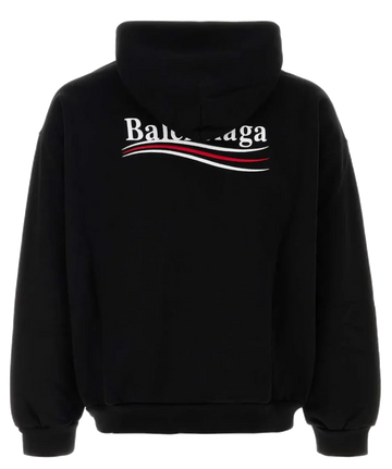 Balenciaga Political Campaign Logo Hoodie Black