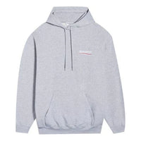 Balenciaga Political Campaign Embroidered Logo Hoodie Grey