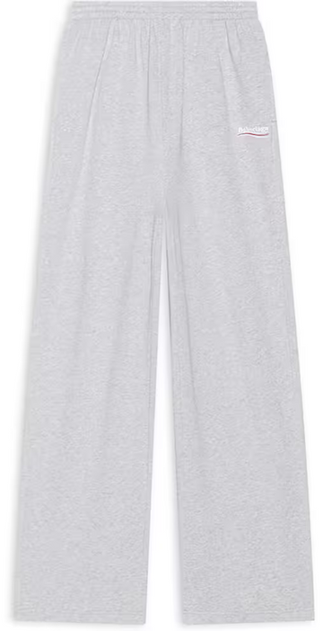 Balenciaga Political Campaign Embroidered Logo Pants Grey