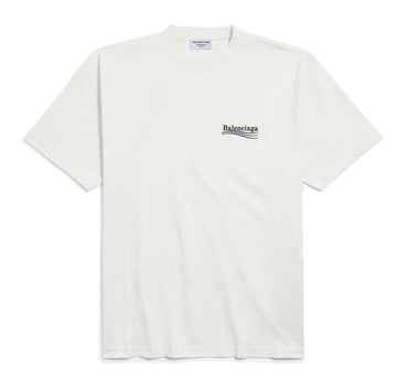 Balenciaga Political Campaign Logo Tee White