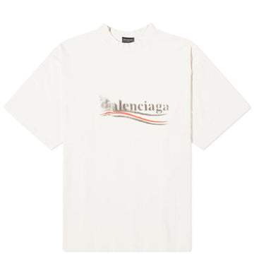 Balenciaga Political Campaign Stencil Tee Ecru