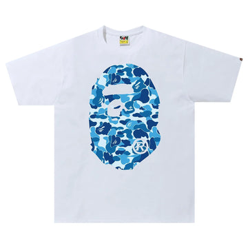 BAPE ABC Camo Big Head By Bathing Ape T-shirt White/Blue