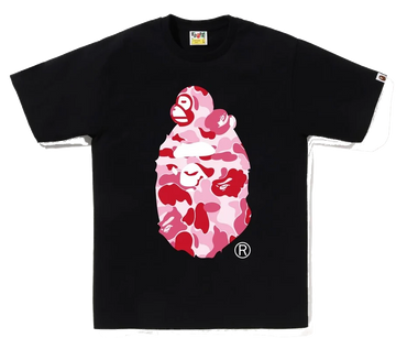 A Bathing Ape / Bape Camo Milo On Big Ape Tee Black/Pink