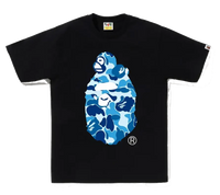 A Bathing Ape / Bape Camo Milo On Big Ape Tee Black/Blue