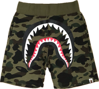 BAPE 1st Camo Green Shark Shorts