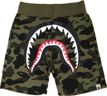 BAPE 1st Camo Green Shark Shorts