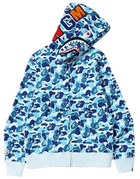 A Bathing Ape Baby Blue Camo Shark Full Zip Hoodie