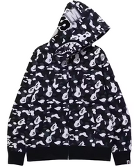 A Bathing Ape / Bape x DSM Black Camo Shark Full Zip Hoodie