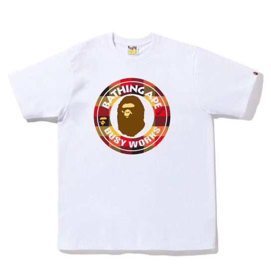 BAPE Block Check Busy Works Tee