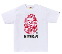 BAPE ABC Camo Rebuild Big Ape Head T-Shirt White/Pink